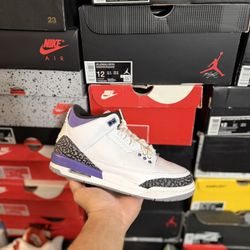Jordan Dark Iris 3s size 6.5Y USED But Clean 