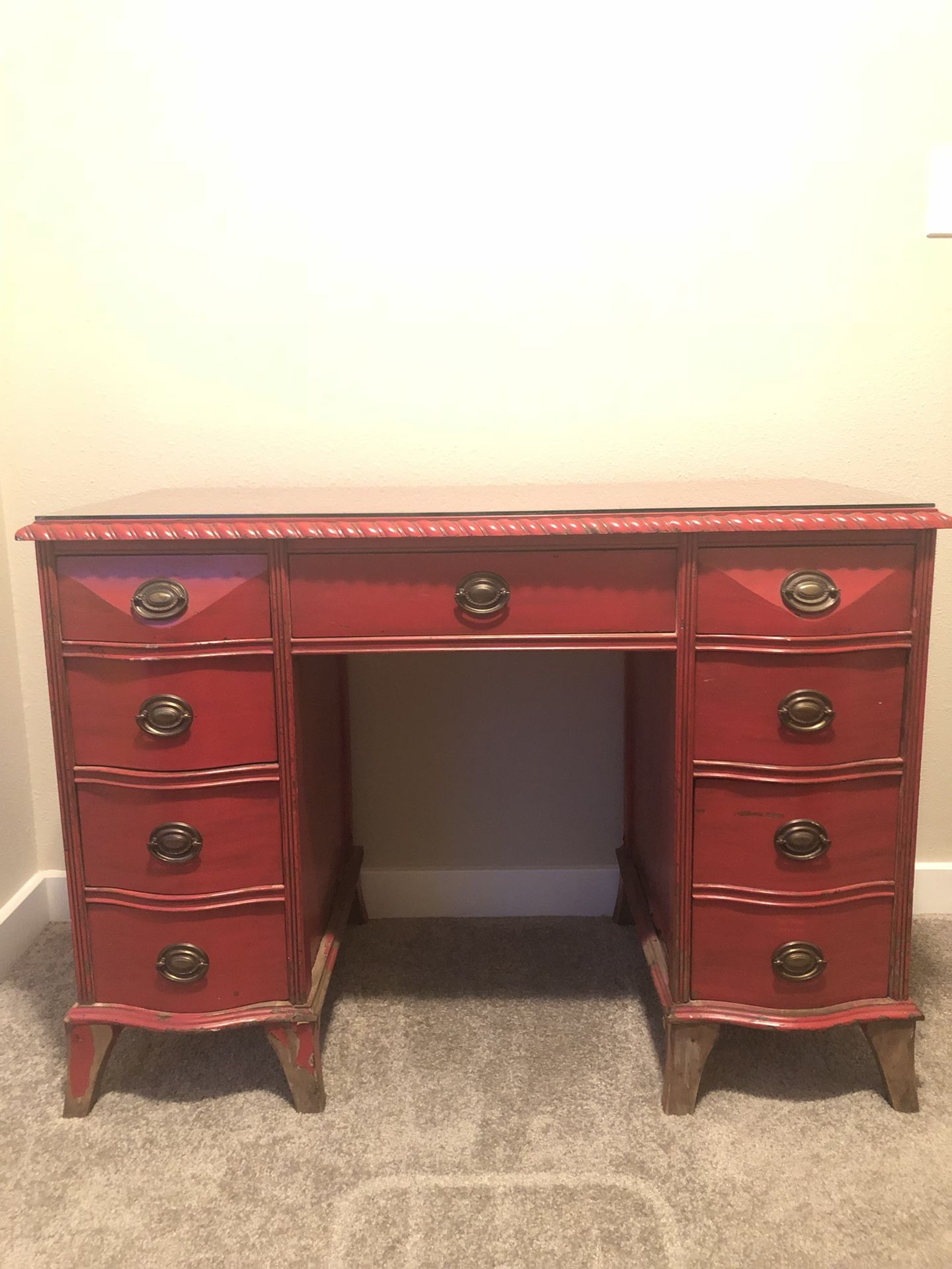 Vintage red work/study desk