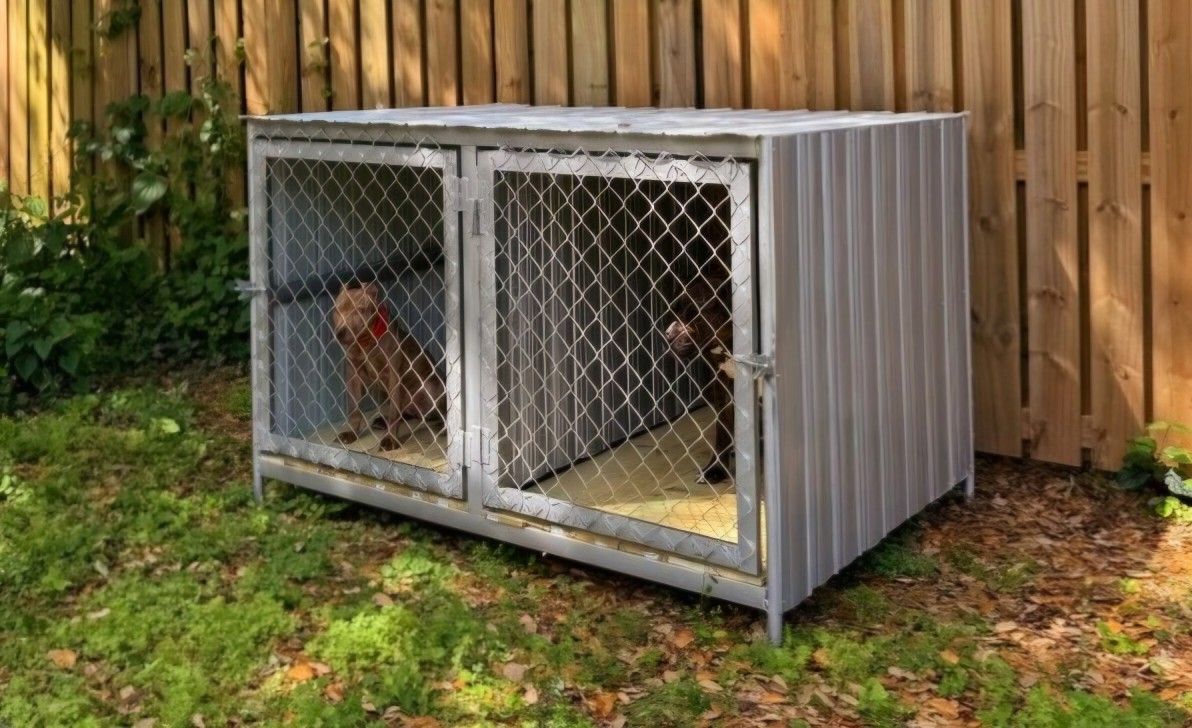 6x4x4 Heavy Dutt Double Dog Kennel