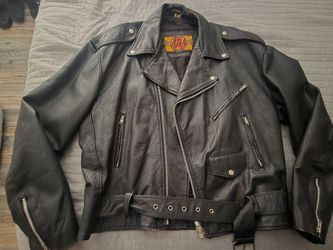 Vintage Leather Motorcycle Jacket – Men's
