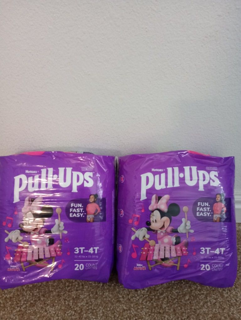 2 Paquetes de Pull Ups Size 3T-4T