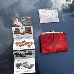 Amity Cowhide Leather Bright Red Women's Wallet Coin Purse