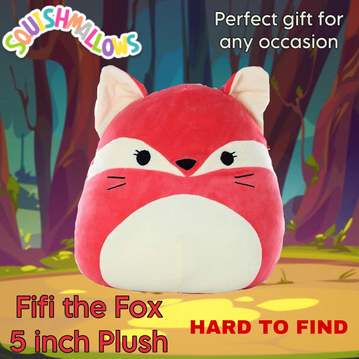 (NEW) RARE Original Squishmallows Fifi the Fox 5 Inch Stuffed Animal Best Seller Series #1 