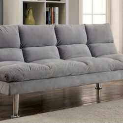 Brand New Grey Futon Sofa Sleeper 