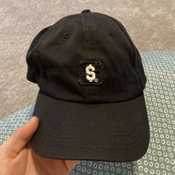 Supreme Dollar Patch 6 Panel Black Cap/hat