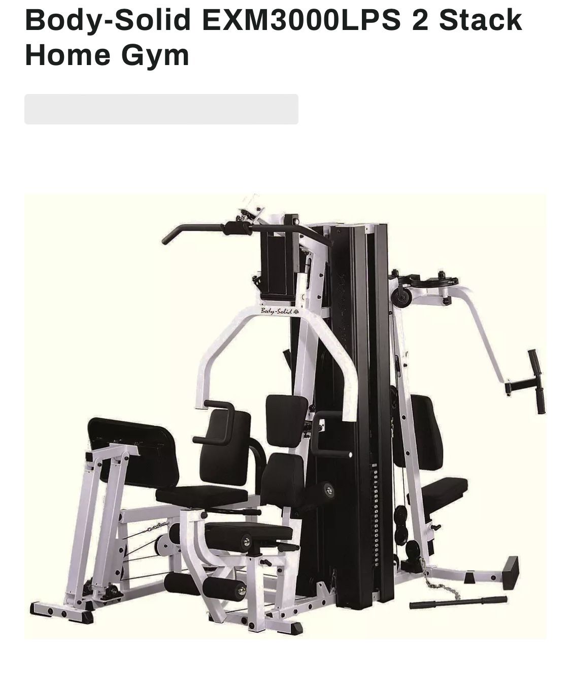 Body Solid® EXM3000LPS 2 Stack Home Gym