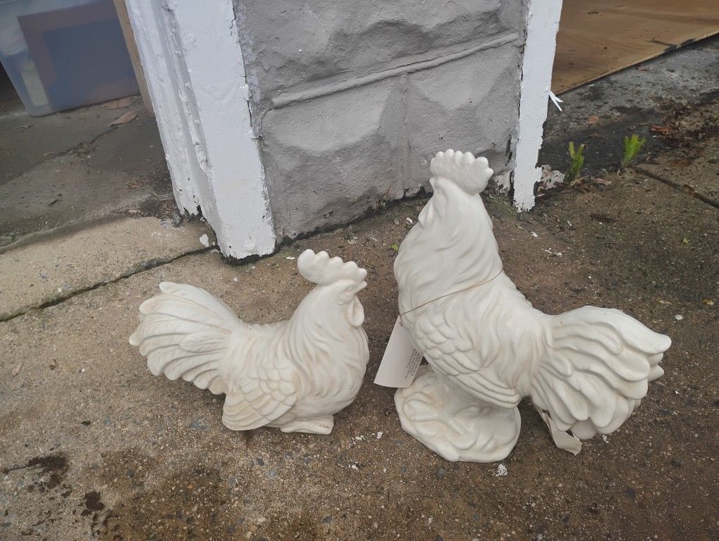 White Glass Chickens