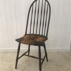 Antique Chair With Wicker Seat