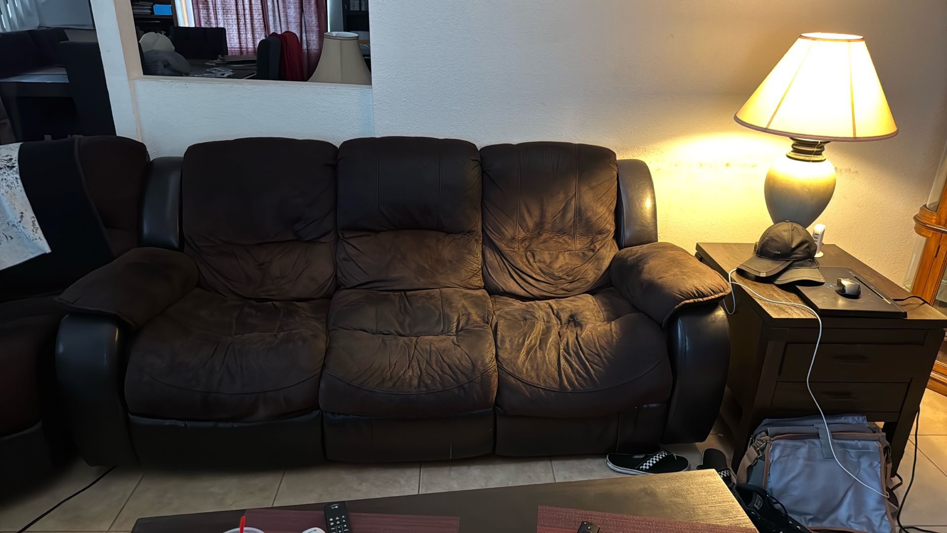 Brown Sofa recliner