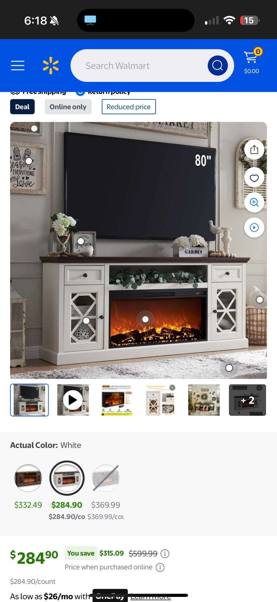 Fireplace/tv Stand