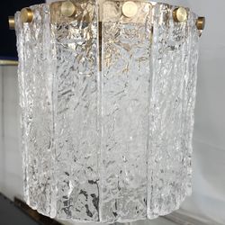 Glacier Single Pendant Light In Gold/Aged Brass Finish