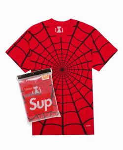 SUPREME HANES SPIDERMAN Sz LARGE