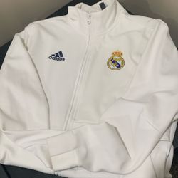 Adidas Real Madrid White Anthem Jacket – Men’s Medium