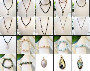 Mala Prayer Beads, Natural Crystals, Protection Necklace