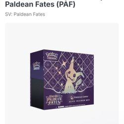 Paldean Fates Pokemon Center (PC) Elite Trainer Box