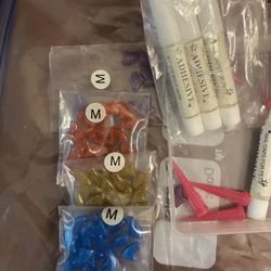 A Set Of Cat Claw Covers With Several Glue Different Colors