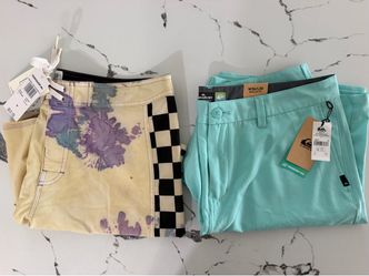 2 Pairs Brand New Quiksilver Board Shorts
