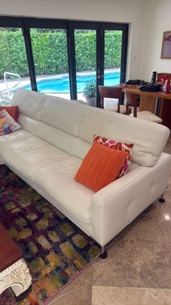 5 seat real leather sofa with chaise long