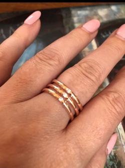 14k Rose Gold plated size 8 Ring