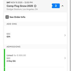 Camp Flog Gnaw Tickets 