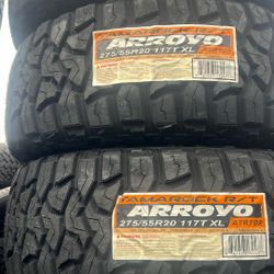 set Of 4 Tire Arroyo 275/55/20 R/T Installed And Balanced