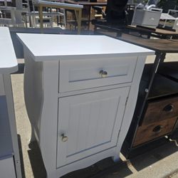 Costway Accent End Table With Drawer Storage Cabinet Wooden Nightstand 