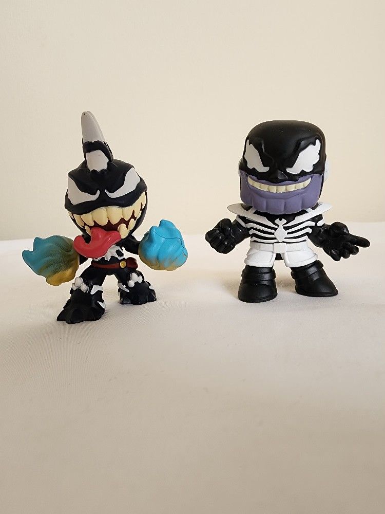 Funko Marvel VENOMIZED THANOS AND SPIDER MAN MYSTERY MINI Figurine 2.5 inches tall