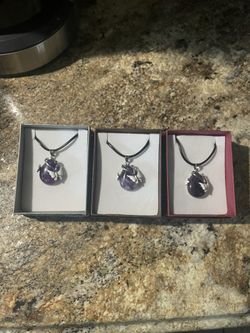 Amethyst Butterfly Necklace 