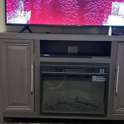 Tv Stand With Fire Place 