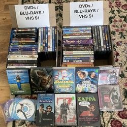 Blu-rays DVDs VHS Assorted For Sale - $1 Or As Priced In List - see description for list