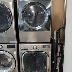 LG Washer And Stackable Kenmore Elite Gas Dryer Set 