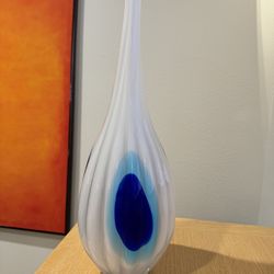 IMAX White Glass Vase