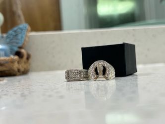 Silver-Tone CZ Stone Ring