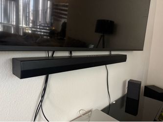 LG sound bar and surround sound system.