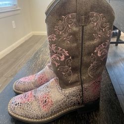 Youth Girls Pink Cowgirl Boots 