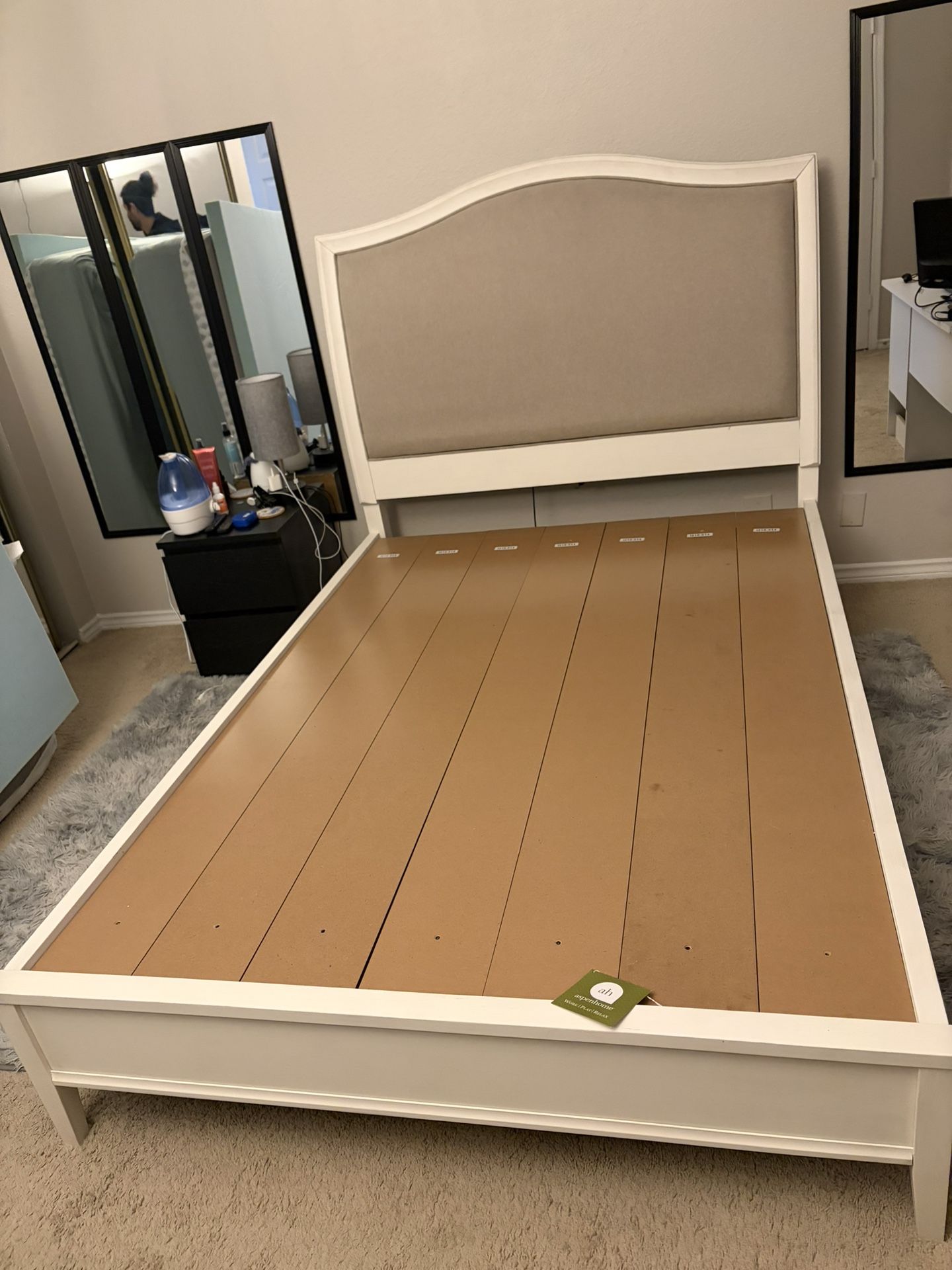 Moving Sale- Full Size Bed Frame W/USB Port – No Mattress