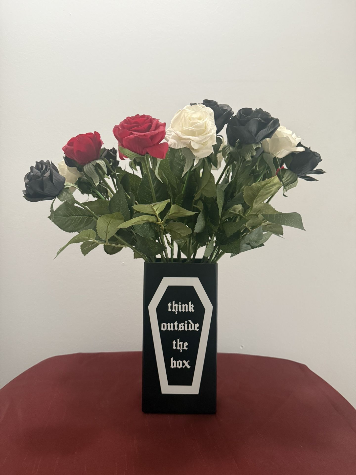 Attract And Unique Vase With Silk Roses