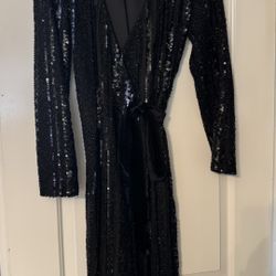 Alberto Makali Black Sequin Dress - Size M
