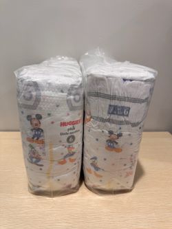 SIZE 6 DIAPERS HUGGIES PLUS LITTLE MOVERS BABY DIAPERS - 2 AVAILABLE