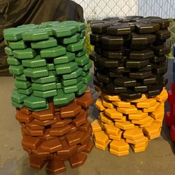 Children’s 40 Piece Textured Bump Non-Slip Balance Stepping Stone Pads