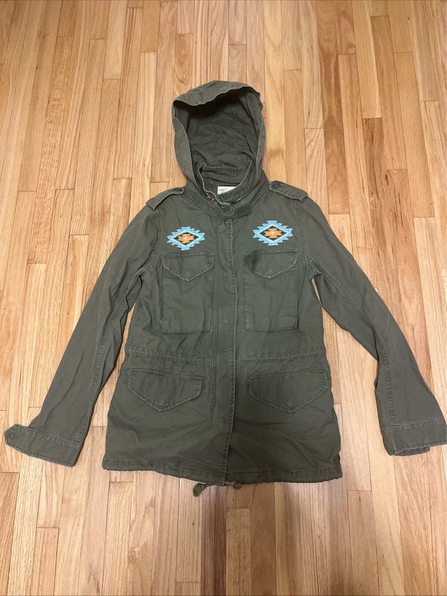 Vintage Ralph Lauren Denim Supply Military M65 Hooded Jacket Aztec Southwestern