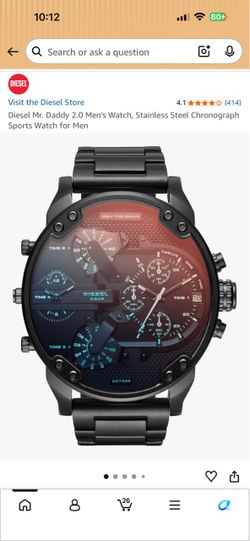Diesel Mr. Daddy 2.0 Men's Watch, Stainless Steel Chronograph Sports Watch for Men