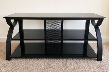 40” Black Glass TV Stand / Entertainment Center