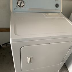 White And Sky Blue Whirlpool Electric Dryer