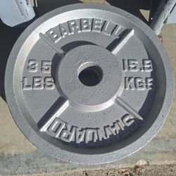 2-35 Lb Olympic Iron Plates 