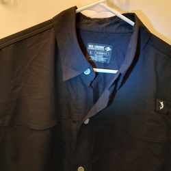 Reel Legends Mariner Il Quick Draw Up 50 Vented Back Men's Shirt Size Large