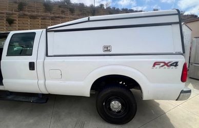 A.R.E. Commercial Aluminum Truck Cap Topper - 8ft Full-Size Bed - Side Toolboxes & Shelving