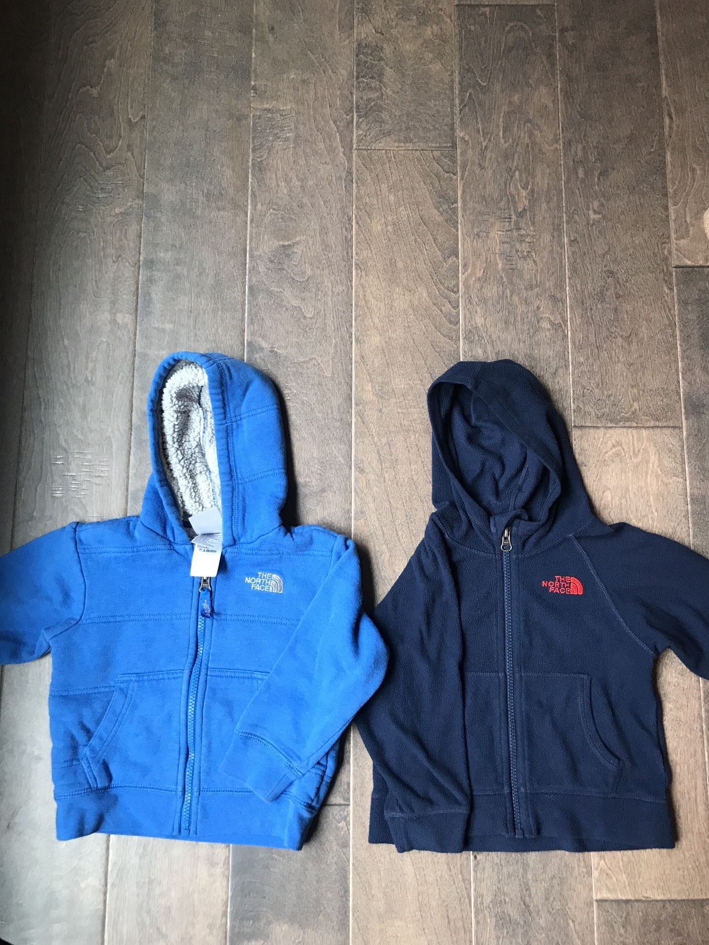 North face toddler fleece and hooded jacket