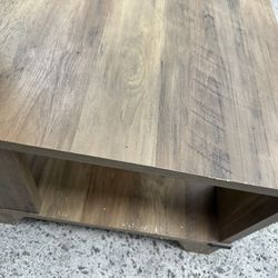 Natural Brown Wooden Coffee Table 
