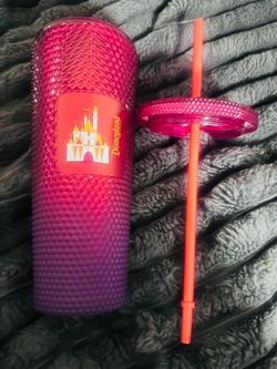 Disneyland Castle Studded Tumbler with Straw